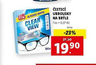 W5 čistící ubrousky na brýle