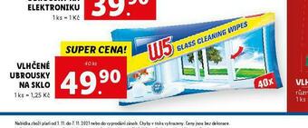 Lidl W5 vlhčené ubrousky na sklo nabídka
