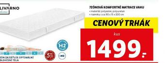 Lidl 7zonová komfortní matrace vahu nabídka