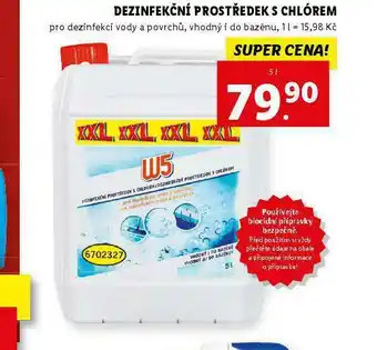 Lidl W5 dezinfekční prostředek s chlorem nabídka