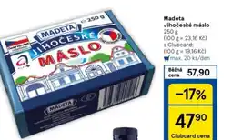 Tesco Madeta Jihočeské máslo 250 g nabídka