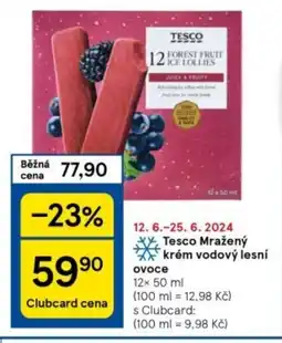 Tesco Tesco Mražený krém vodový lesní ovoce nabídka