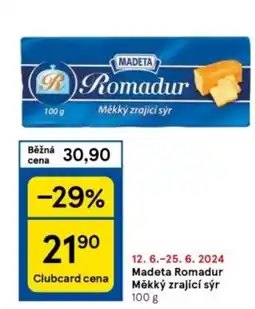 Tesco Madeta Romadur Měkký zrající sýr 100 g nabídka