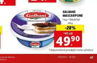 Lidl Galbani mascarpone nabídka