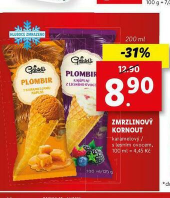 Lidl Zmrzlinový kornout nabídka