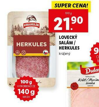 Lidl Lovecký salám nabídka