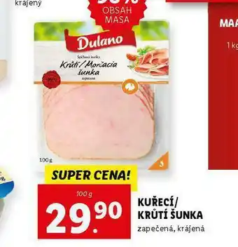 Lidl Kuře í / krůtí šunka nabídka