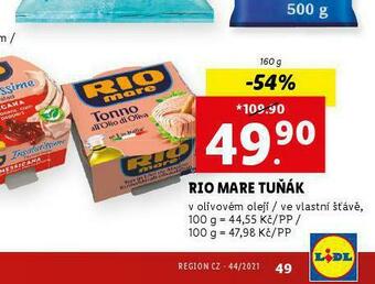 Lidl Rio mare tuňák nabídka