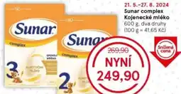 Tesco Sunar complex Kojenecké mléko nabídka