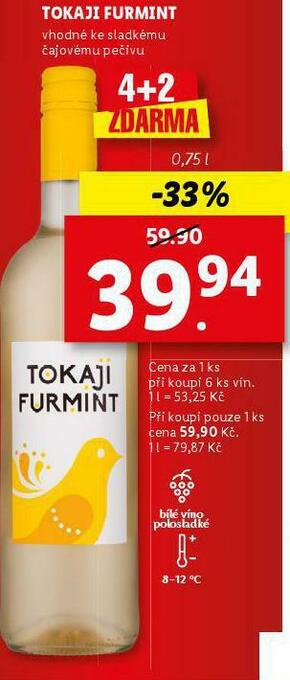 Lidl Tokaji furmint nabídka