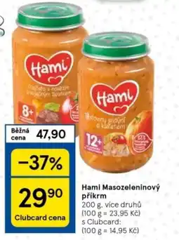 Tesco Hami Masozeleninový příkrm nabídka