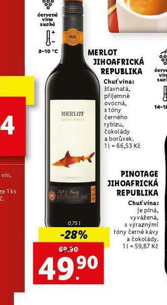 Lidl Merlot jihoafrická republika nabídka