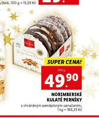 Lidl Norimberské kulaté perníky nabídka