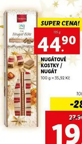 Lidl Nugátové kostky / nugát nabídka
