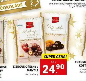 Lidl Lískové ořechy / mandle nabídka