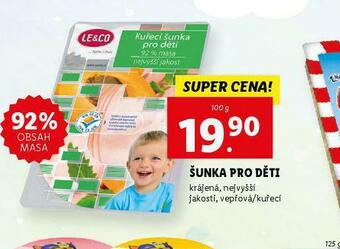 Lidl Šunka pro děti nabídka
