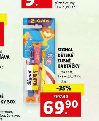 Lidl Signal dětské zubní kartáčky nabídka