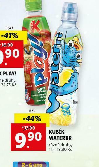 Lidl Kubík waterrr nabídka