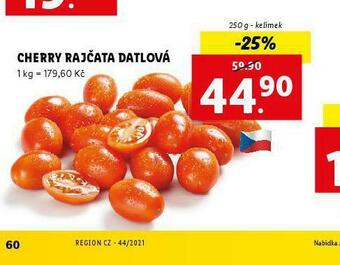 Lidl Cherry rajčata datlová nabídka