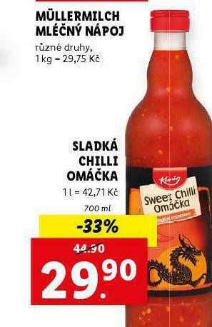 Lidl Sladká chilli omáčka nabídka