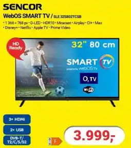 Planeo Elektro SENCOR WebOS SMART TV/SLE 325802TCSB nabídka