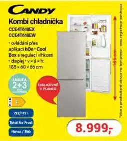 Planeo Elektro CANDY Kombi chladnička CCE4T618EX CCE4T618EW nabídka