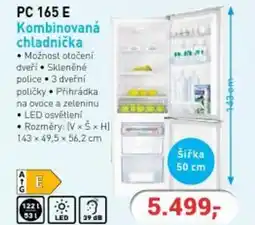 Planeo Elektro PC 165 E Kombinovaná chladnička nabídka