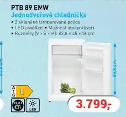 Planeo Elektro PTB 89 EMW Jednodveřová chladnička nabídka