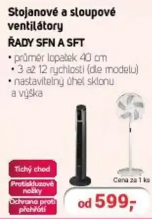 Planeo Elektro Stojanové a sloupové ventilátory ŘADY SFN A SFT nabídka