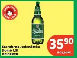Brněnka Starobrno Jedenáctka Domů 1,5L Heineken nabídka