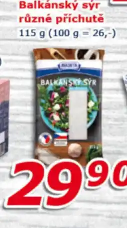 Balkánský sýr různé příchutě