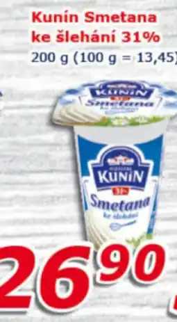 ESO MARKET Kunín Smetana ke šlehání 31% nabídka