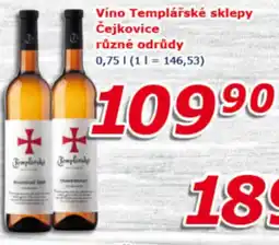 ESO MARKET Víno Templářské sklepy Čejkovice různé odrůdy nabídka