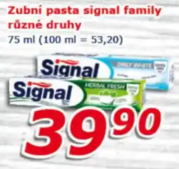 Zubní pasta signal family různé druhy