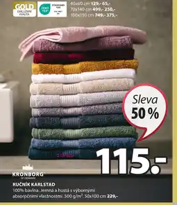 JYSK RUČNÍK KARLSTAD nabídka