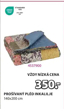 JYSK PROŠÍVANÝ PLÉD INKALILJE nabídka