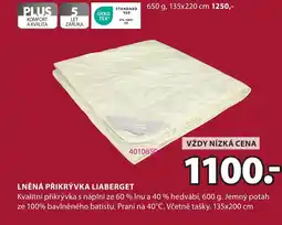 JYSK LNĚNÁ PŘIKRÝVKA LIABERGET nabídka