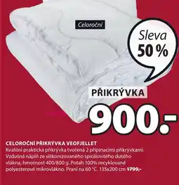 JYSK CELOROČNÍ PŘIKRÝVKA VEOFJELLET nabídka