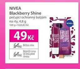 Hebe NIVEA Blackberry Shine pečující ochranný balzám na rty, 4,8 g nabídka