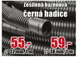 EVA Zesílená bazénová černá hadice nabídka