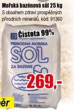 EVA Mořská bazénová sůl 25 kg nabídka