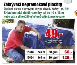 Zakrývací nepromokavé plachty
