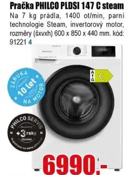 EVA Pračka PHILCO PLDSI 147 C steam nabídka