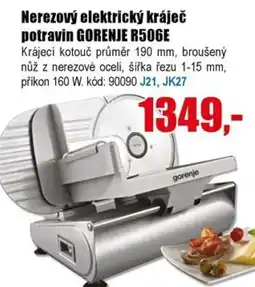 EVA Nerezový elektrický kráječ potravin GORENJE R506E nabídka