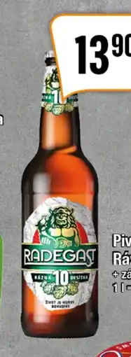 TEMPO Pivo Radegast Râzná 10 0,5 L nabídka