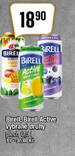TEMPO Birell, Birell Active vybrané druhy nabídka