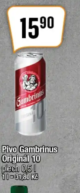 TEMPO Pivo Gambrinus Originál 10 nabídka