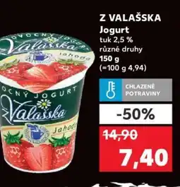 Kaufland Z VALAŠSKA Jogurt nabídka