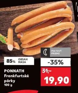 Kaufland PONNATH Frankfurtské párky nabídka
