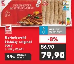 Kaufland Norimberské klobásy originál nabídka